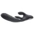 Playboy Rapid Rabbit - vibrador con estimulador de clítoris - recargable - negro