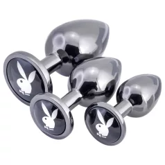 Playboy - set de plugs anales - 3 piezas - metal plateado