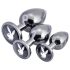 Playboy - set de plugs anales - 3 piezas - metal plateado