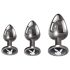Playboy - set de plugs anales - 3 piezas - metal plateado