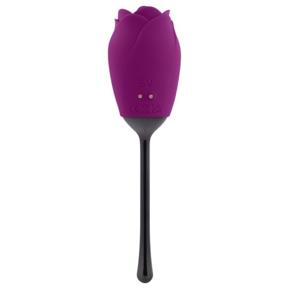 Playboy - vibrador estimulador con lengua - recargable e impermeable - lila