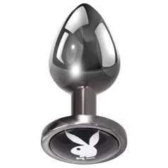 Playboy Tux - plug anal pequeño - metal plateado