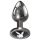 Playboy Tux - plug anal pequeño - metal plateado