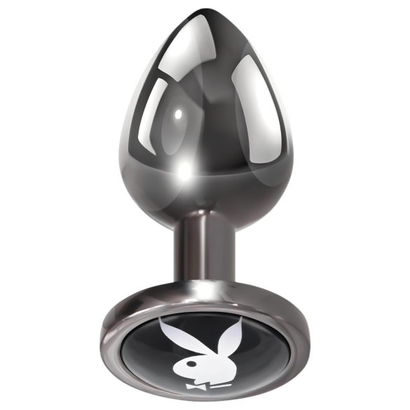 Playboy Tux - plug anal pequeño - metal plateado