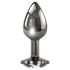 Playboy Tux - plug anal pequeño - metal plateado