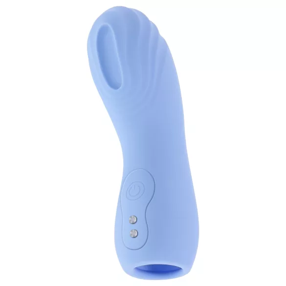 Evolved - Vibrador de dedo texturizado - silicona azul