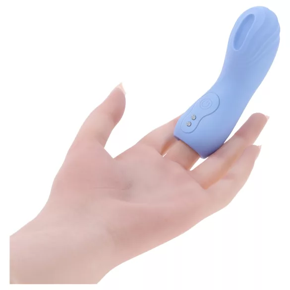 Evolved - Vibrador de dedo texturizado - silicona azul