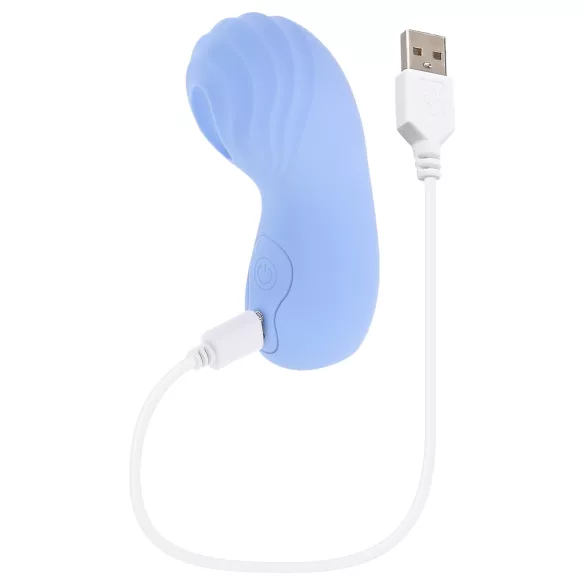 Evolved - Vibrador de dedo texturizado - silicona azul
