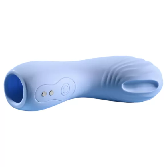 Evolved - Vibrador de dedo texturizado - silicona azul