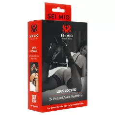Sei Mio - esposas para tobillos - cuero - negro