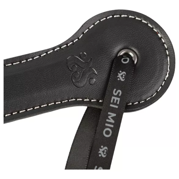 Sei Mio - pala de azotes con inscripción - cuero negro