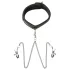 Sei Mio - collar con pinzas para pezones - negro