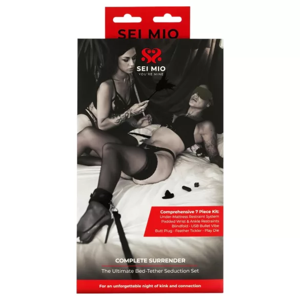 Sei Mio - set de bondage para cama - ajustable - negro