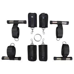   Sei Mio - cruz bondage para puerta - sujeción ajustable - negro