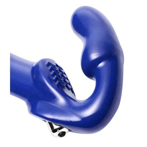 Strap U Revolver II - arnés con consolador vibrador - silicona azul