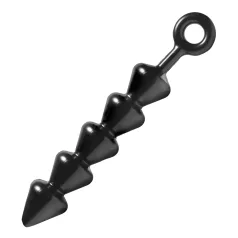 Spades - consolador anal con texturas - silicona negra
