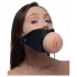 Master Series - mordaza bucal con forma de vulva - silicona color natural