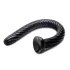 Hosed Spiral Anal Snake 19 - consolador anal con ventosa - silicona negra