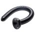 Manguera Estriada HOSED 19 - Dildo anal con ventosa (negro)