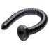 HOSED - consolador anal con ventosa - textura acanalada - silicona negra