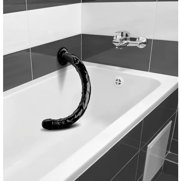 Hosed Anal Snake 19 - consolador anal ventosa - silicona negra