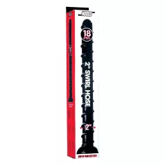   Hosed Swirl Tchick - consolador anal largo - silicona negra 18 cm
