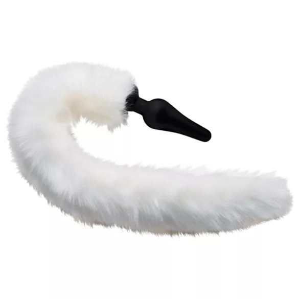 TAILZ - plug anal cola de zorro con diadema - negro y blanco