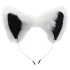 TAILZ - plug anal cola de zorro con diadema - negro y blanco