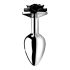 Joya Anal Black Rose - Placer en Plata y Negro