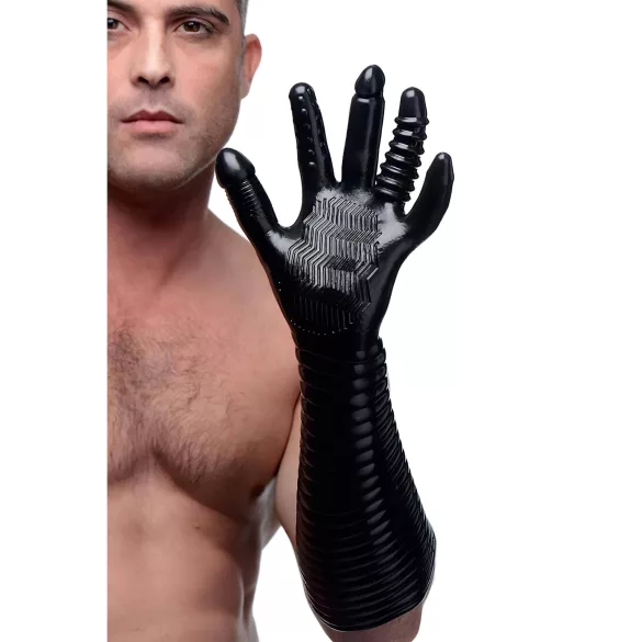 XR Brands - Pleasure Fister - guante de fisting texturizado (negro)