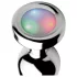 Booty Sparks - plug anal luminoso pequeño - metal plateado
