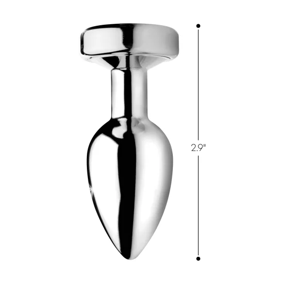 Booty Sparks - plug anal luminoso pequeño - metal plateado