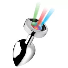 Booty Sparks - plug anal luminoso - grande - plateado