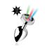 Booty Sparks - plug anal luminoso - grande - plateado