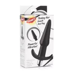 Frisky Smooth - plug anal vibrador - silicona negra