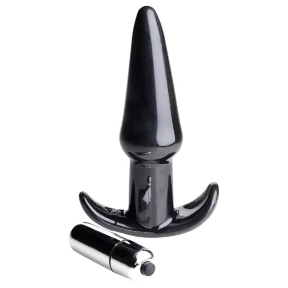 Frisky Smooth - plug anal vibrador - silicona negra