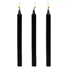  Dark Dippers Fetish - juego de velas corporales de parafina (negras, 3 uds.)