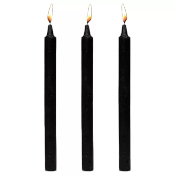 Dark Dippers Fetish - juego de velas corporales de parafina (negras, 3 uds.)