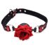 Serie Master - Mordaza de silicona con rosas (rojo)