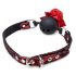Serie Master - Mordaza de silicona con rosas (rojo)