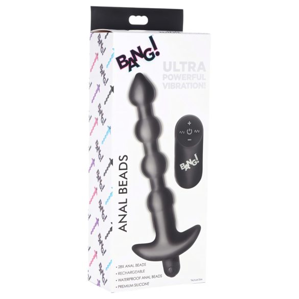 Bang! - vibrador anal recargable con radio (negro)