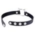 Master Series Gatita Traviesa - collar con anillo de cabeza de gato (negro)
