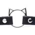Master Series Gatita Traviesa - collar con anillo de cabeza de gato (negro)