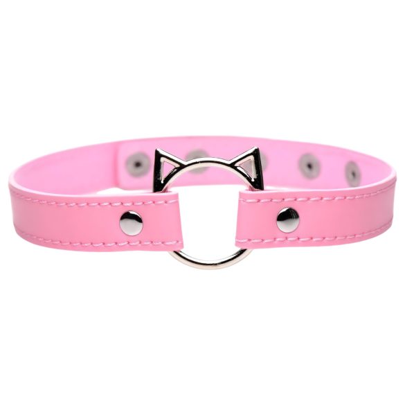 Serie Maestra Kinky Kitty - Collar para Gato con Anillo (Rosa)