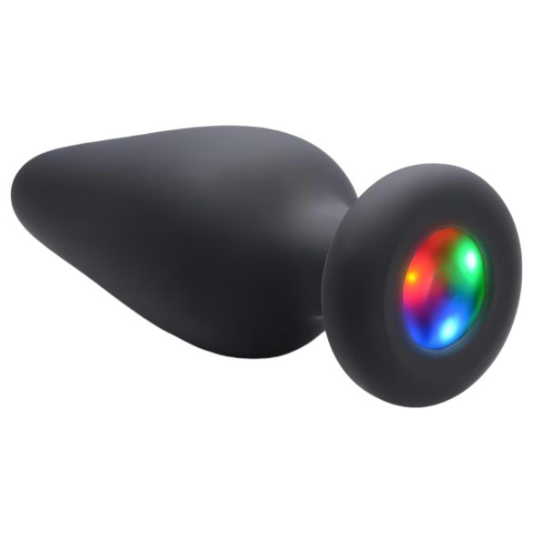 Booty Sparks - tapón anal luminoso de silicona (negro)