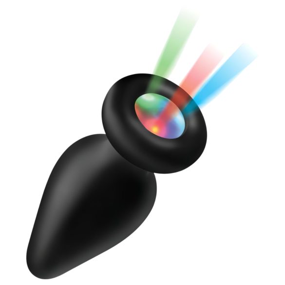 Booty Sparks - plug anal luminoso de silicona negra