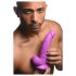 XR Brands POP - dildo con ventosa y testículos - 19 cm (púrpura)