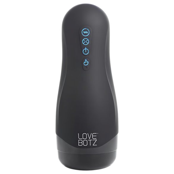 Lovebotz Auto Milker - Masturbador negro impermeable con succión y vibración