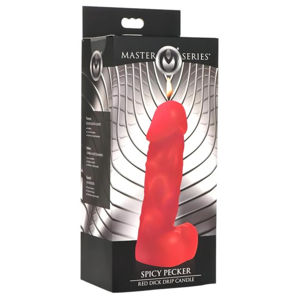 Pecker Picante - vela pene con testículos - grande