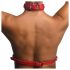 Arnés corporal rojo con cuello